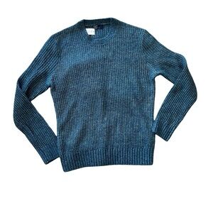 GAP Men's Textured Teal Crewneck Sweater